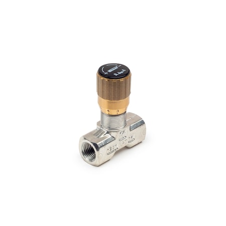Stauff Needle Valve, Nickel Plated, 3000 PSI, 1/4 NPT Port 450680
